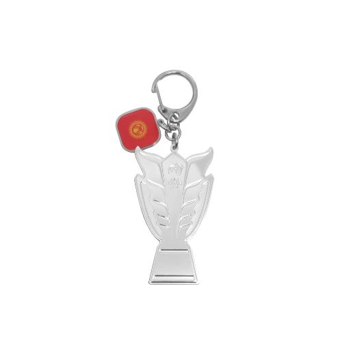 صورة 2D Trophy Keychain with Country Flag-Kyrgystan