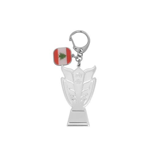 صورة 2D Trophy Keychain with Country Flag-Lebanon