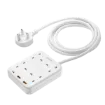 صورة MOMAX ONEPLUG 4 OUTLET POWER STRIP WITH USB (White)