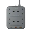 صورة MOMAX ONEPLUG 4 OUTLET POWER STRIP WITH USB - GREY