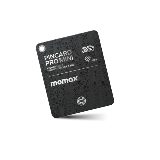 صورة MOMAX PinCard Mini FindMy GPS Tracker with Wireless Charging