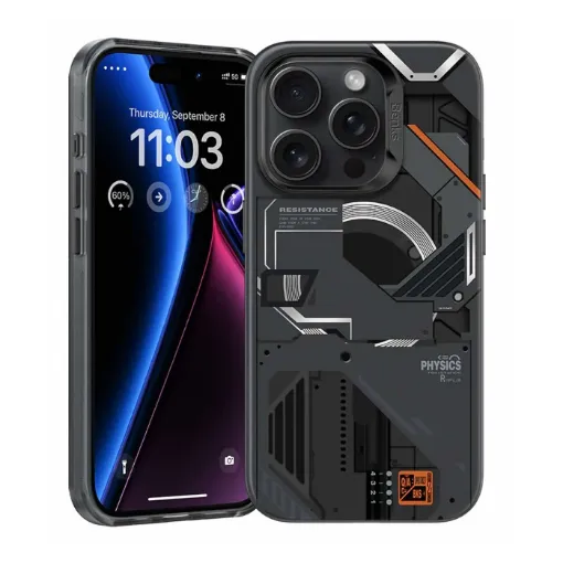 صورة Benks Magnetic Mecha Series Protective Case iP15 Pro Black