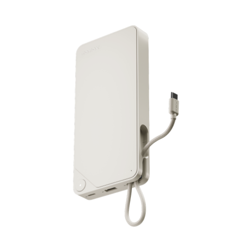 صورة MOMAX 1-POWER X 20000mAh POWER BANK WITH BUILT-IN USB-C CABLE (White)