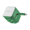 صورة MOMAX 1-CHARGE 35W GAN 1 PORT CHARGER WITH BUILT-IN USB-C CABLE (Color: GREEN)