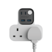 صورة MOMAX 1-Charger Work Flow T-Shaped Extension 2 Socket with USB